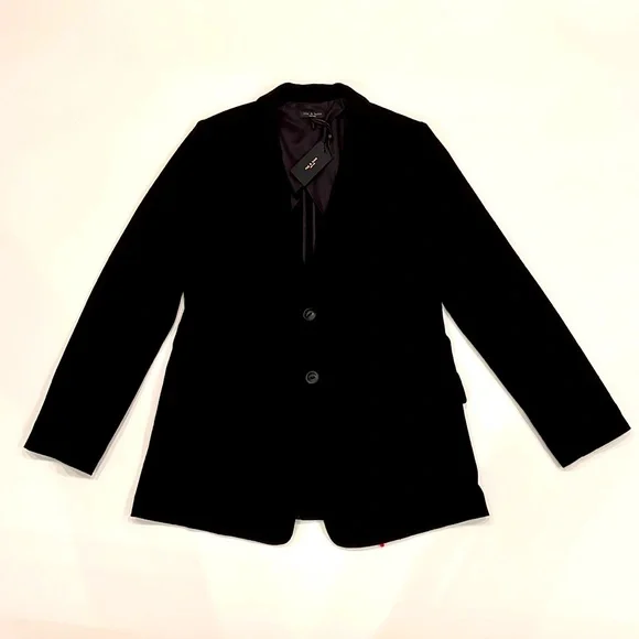 Rag & Bone Black Charles Wool Blazer Suit Jacket Womens 8 or 12 NEW - Picture 5 of 14